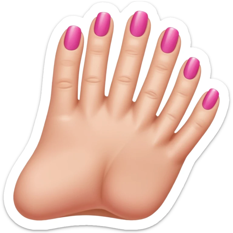 Crest an emoji of toes being painted with nail polish brush  sticker