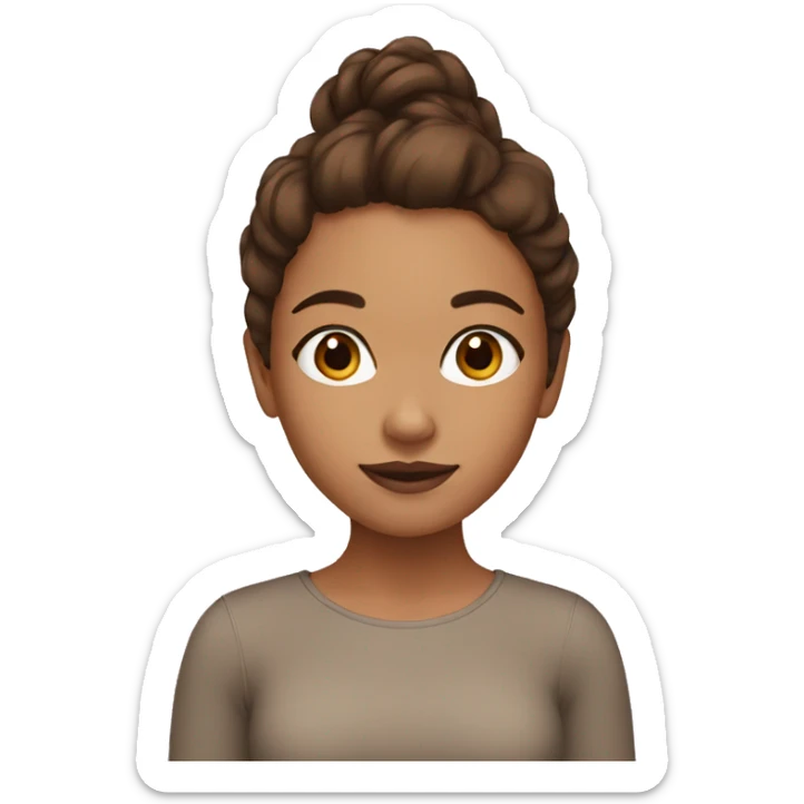 Mixed girl with brown hair sticker