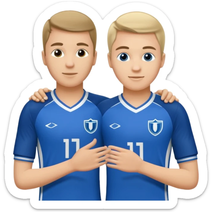 Het moet een staf worden van 3 prestatieteams voetbal van Olympia'18 met de hoofdkleuren blauw en wit sticker