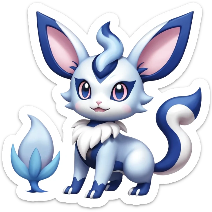 Noibat-Sylveon-Meowstic-Fakémon-hybrid-creature (full body)  sticker