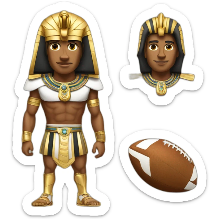 The Pharaoh of Egypt in the form of a football player sticker