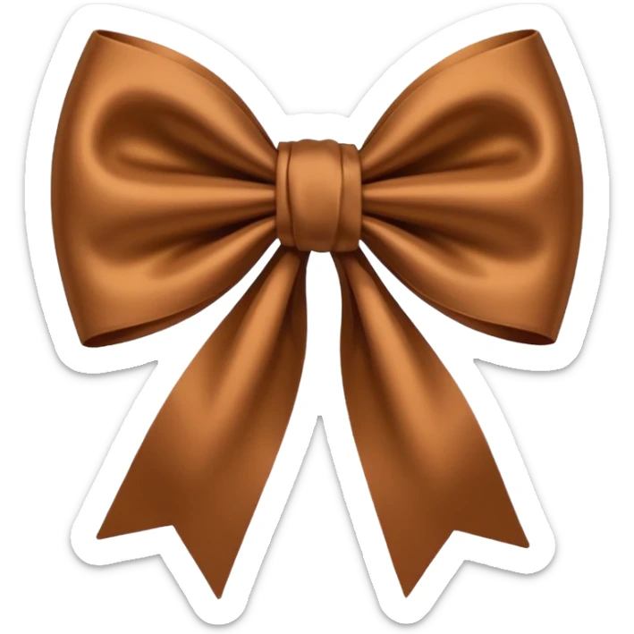 brown bow sticker