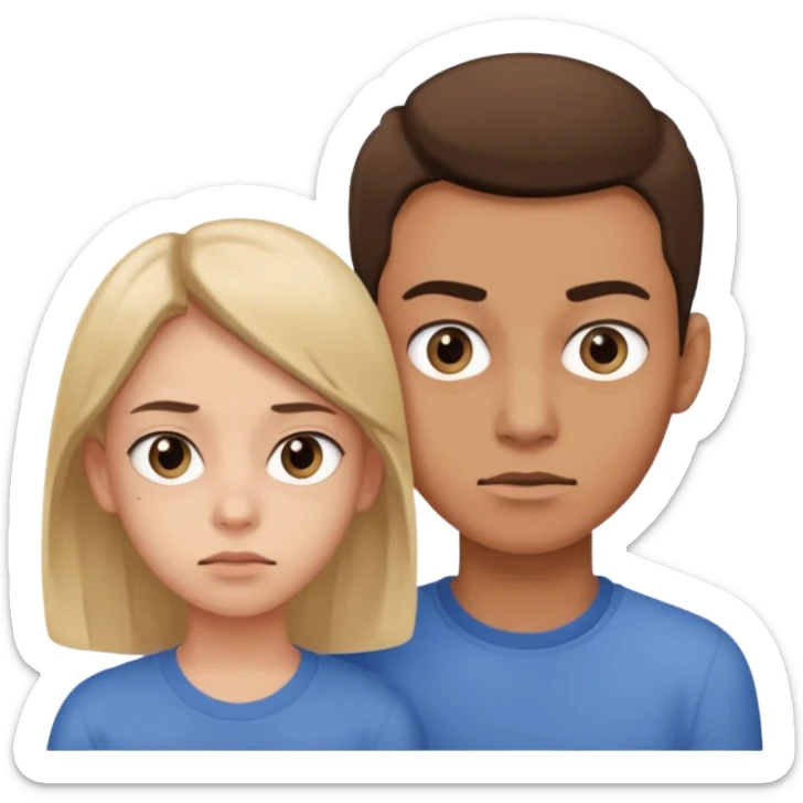 Indifference - lack of interest, concern, or sympathy - teenager rolling eyes with parent behind them sticker
