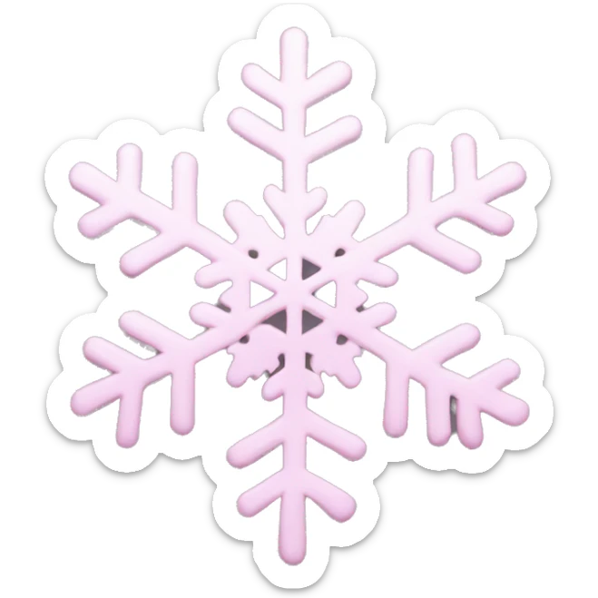 pastel pink snowflake  sticker