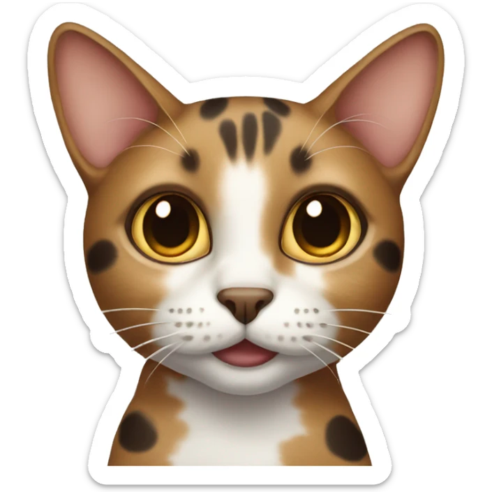 Cat with brown spots sticker