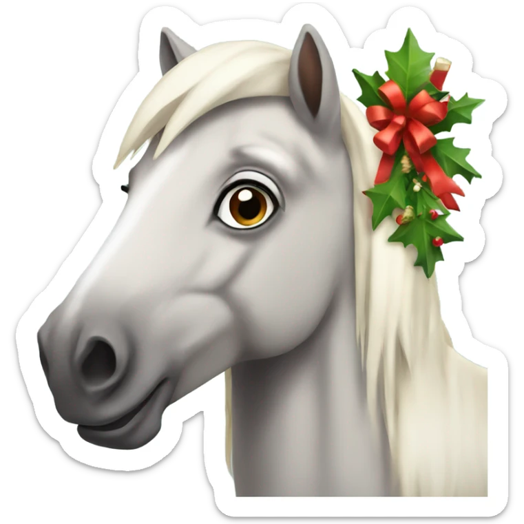 christmas horse sticker