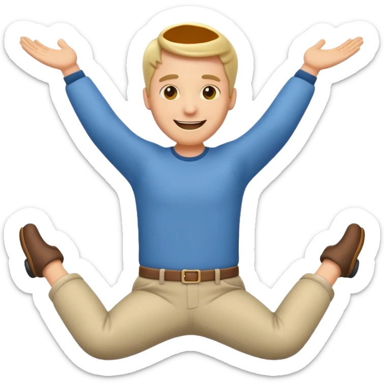 Along the line of Ludacris' song "Roll out", create an animated emoji of a grown white man rolling out. sticker