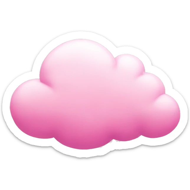 Pink cloud sticker
