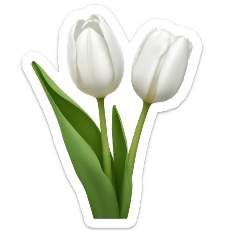 White tulips sticker