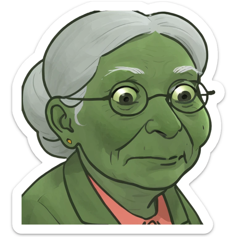 old lady should run to reach the bus, the driver is man under 30 with orange hair sticker