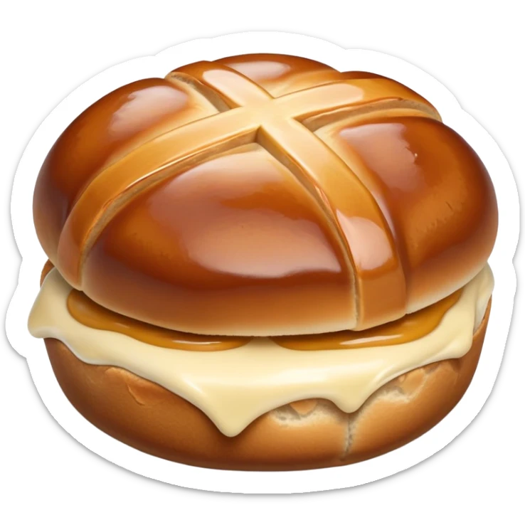 Hot cross bun sticker
