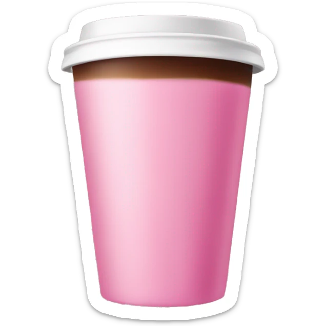 Pink coffee sticker
