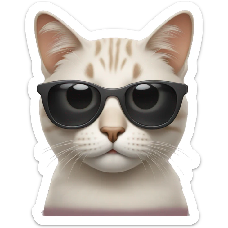 Cat with sunglasses sticker