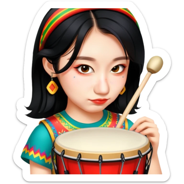 Festive Drummer sticker