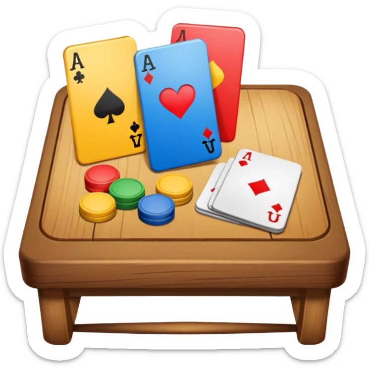 Naipes españoles y una frase que diga: Al saber jugar le llaman suerte.. sticker