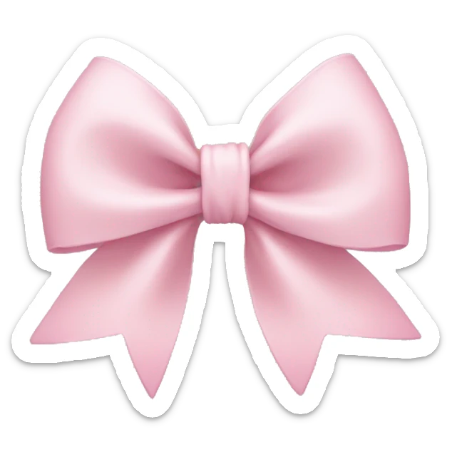 Light pink bow sticker