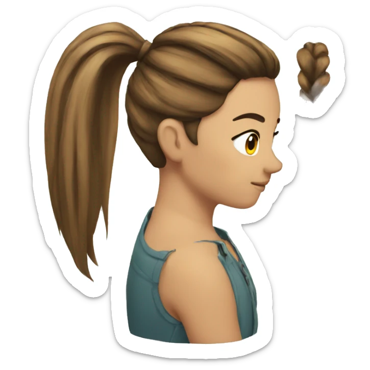 ponytail sticker