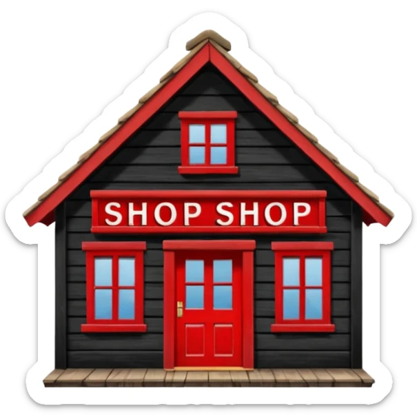Magic Shop in Harry Potter film– Small wooden shop with “Shop” sign.
 sticker