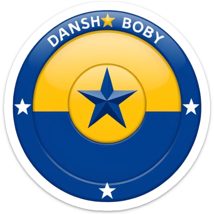 The real logo of the danish football club Brøndby IF and the way it really looks in real life sticker