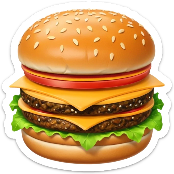 hamburger 2d art style sticker