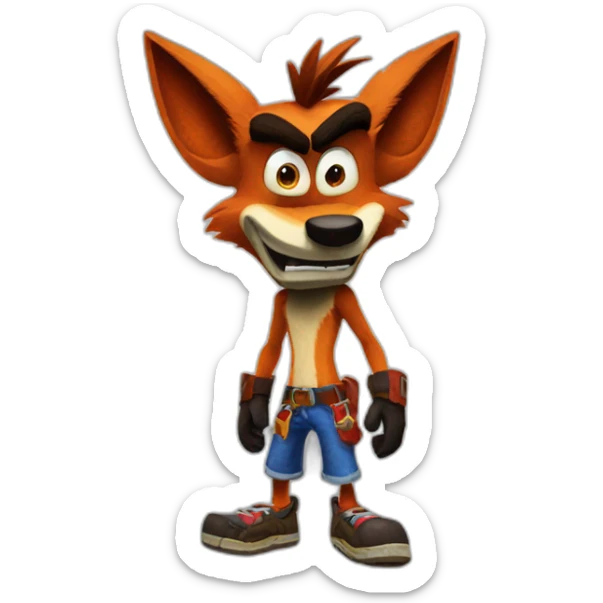 crash bandicoot  sticker