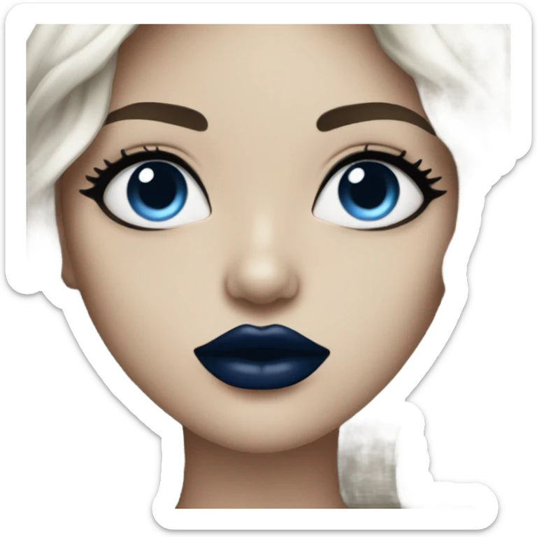 
dark blue lips sticker