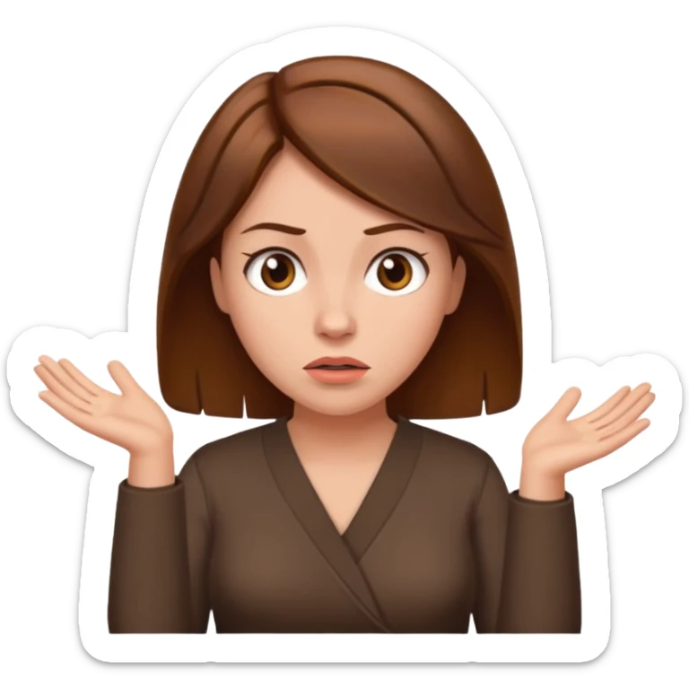emoji of a shrugging woman that doesn't care sticker