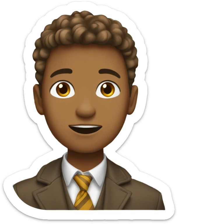 A very sophisticated by light brown skin teen boy in front of big ben in London sticker