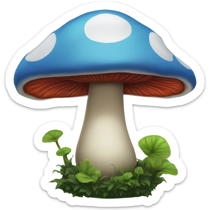 Alice in wonderland mushroom sticker