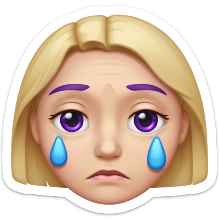 sad emoji with bruise under eye
no i would like skmilar to smiling face holding up tearsnot tears just bruise sticker