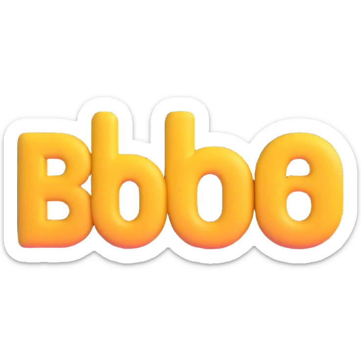 colorful 3D circular emoji with the word 'bro' in the center in a modern font sticker