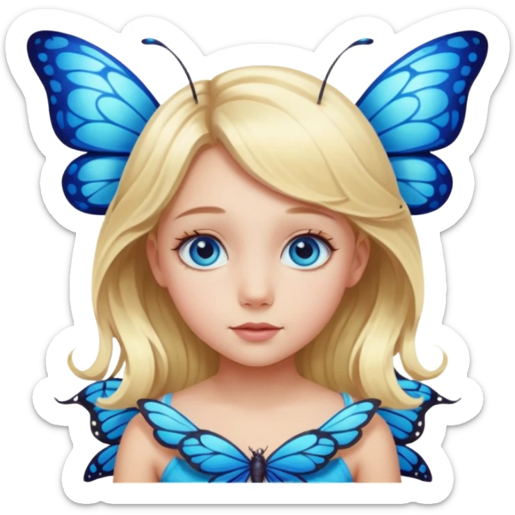 What a beautiful little girl is born and blossoms into a beautiful butterfly ￼ sticker