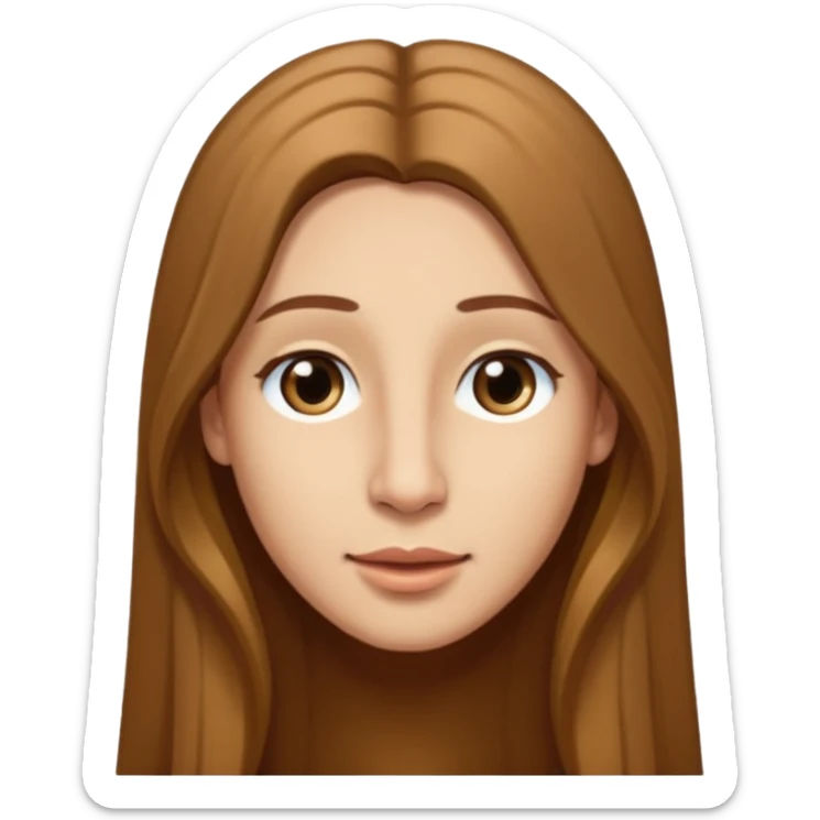 Make a emoji of a person with light skin with long nose hair that goes down like 2 inchis with long hair and with not that much hair and with his hair brown sticker