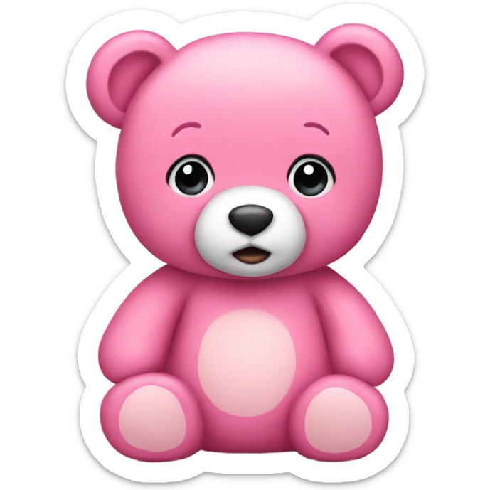 Pink teddy bear  sticker