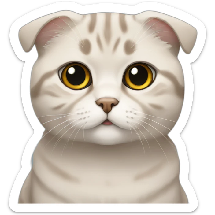 Scottish fold cat sticker