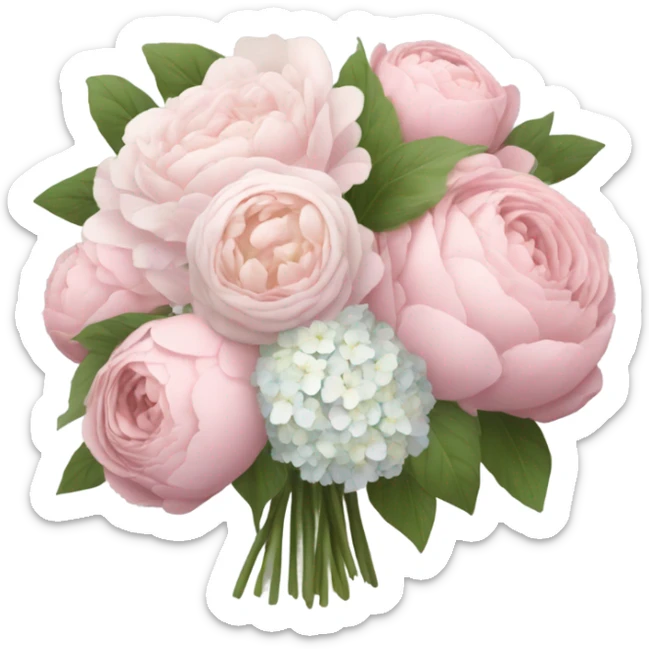 pale pink flower bouquet  sticker