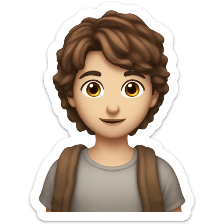 Brown hair brown eyes fairy  sticker