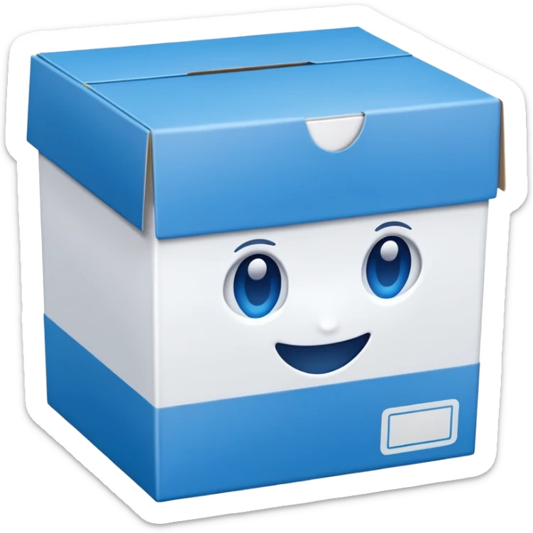 Crée 1  emojis détaillés et stylisés autour du nouveau sèche-cheveux BaByliss PRO Drying Wand.
1️⃣ Emoji du carton d’emballage du produit, fermé, design moderne et professionnel.

 sticker