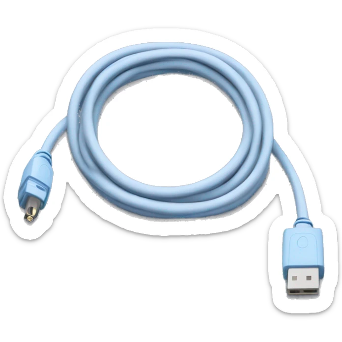 Picture of HD I cable with connector end facing me so I can see the shape.  sticker