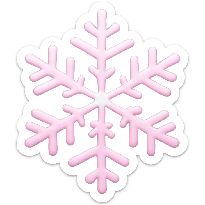 pastel pink snowflake  sticker