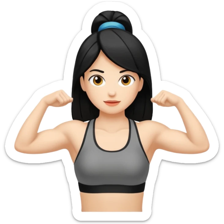 mach mir einen fitness typen mit schwarzen haaren der unglücklich ist sticker