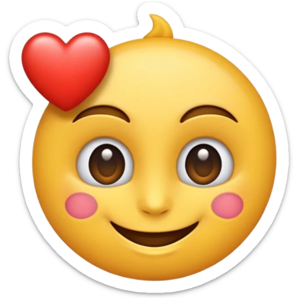 Un emoji qui souris avec fierté et les l’arme aux yeux  sticker