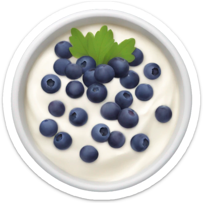 yoghurt bowl with grapes and blueberries sticker