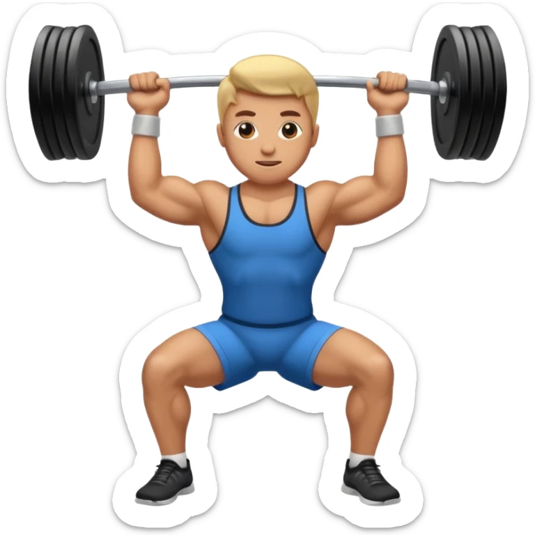 Create gym emojis, of all kinds of routines, examples, skewer with the bar, legs, etc. sticker