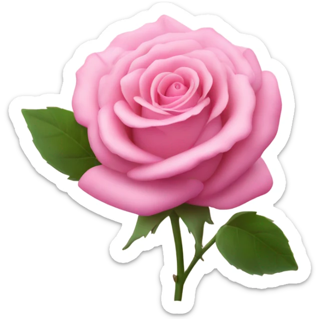 Pink rose sticker