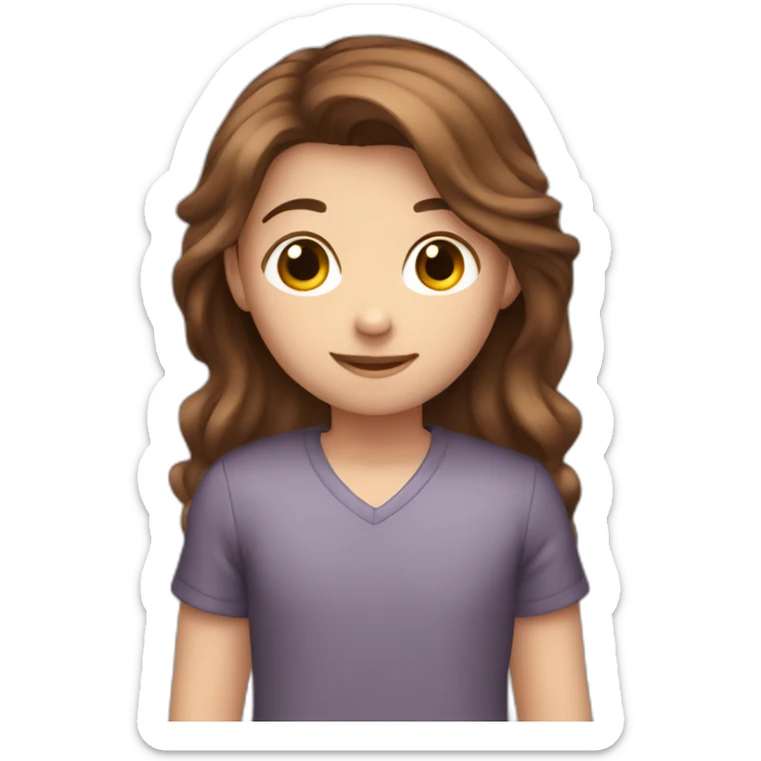 boy-brown-hair big hug girl with brown-hair sticker