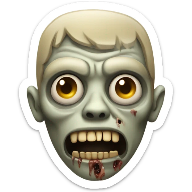 Beige zombie  sticker