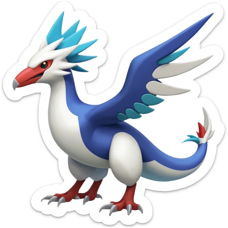 Silvally-Latios-Latias-Lugia-Nargacuga-Noivern-fusion-Fakémon-Pokémon-creature (full body) sticker