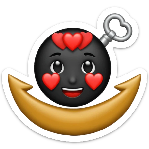 Je veux un emoji encre dans ce style là : ⚓ je veux qu’il représente l’amour sentimentale et attachant vers une personne  sticker
