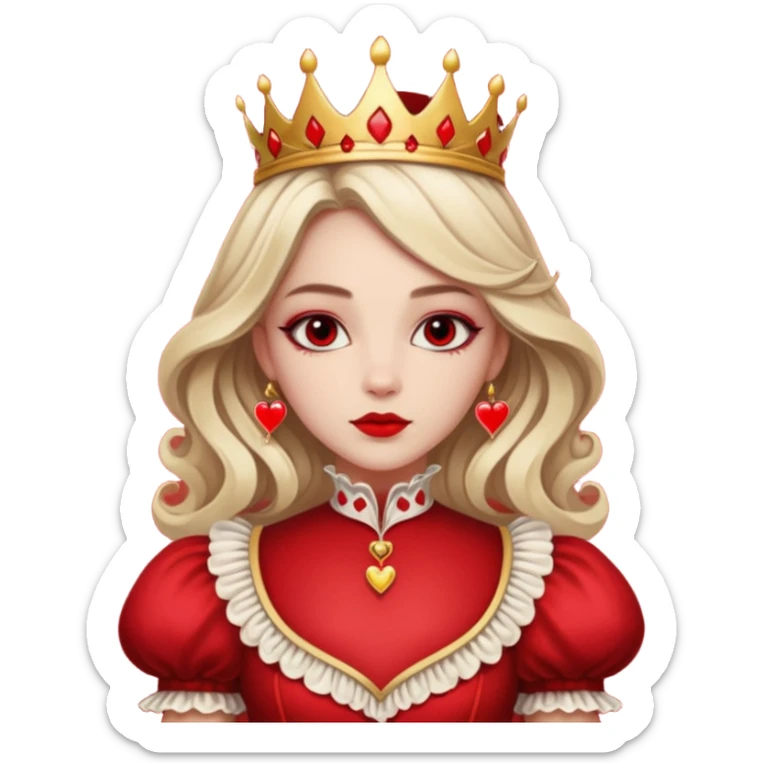 Freya Skye lose my head junior Eurovision 2022 red queen of hearts style sticker